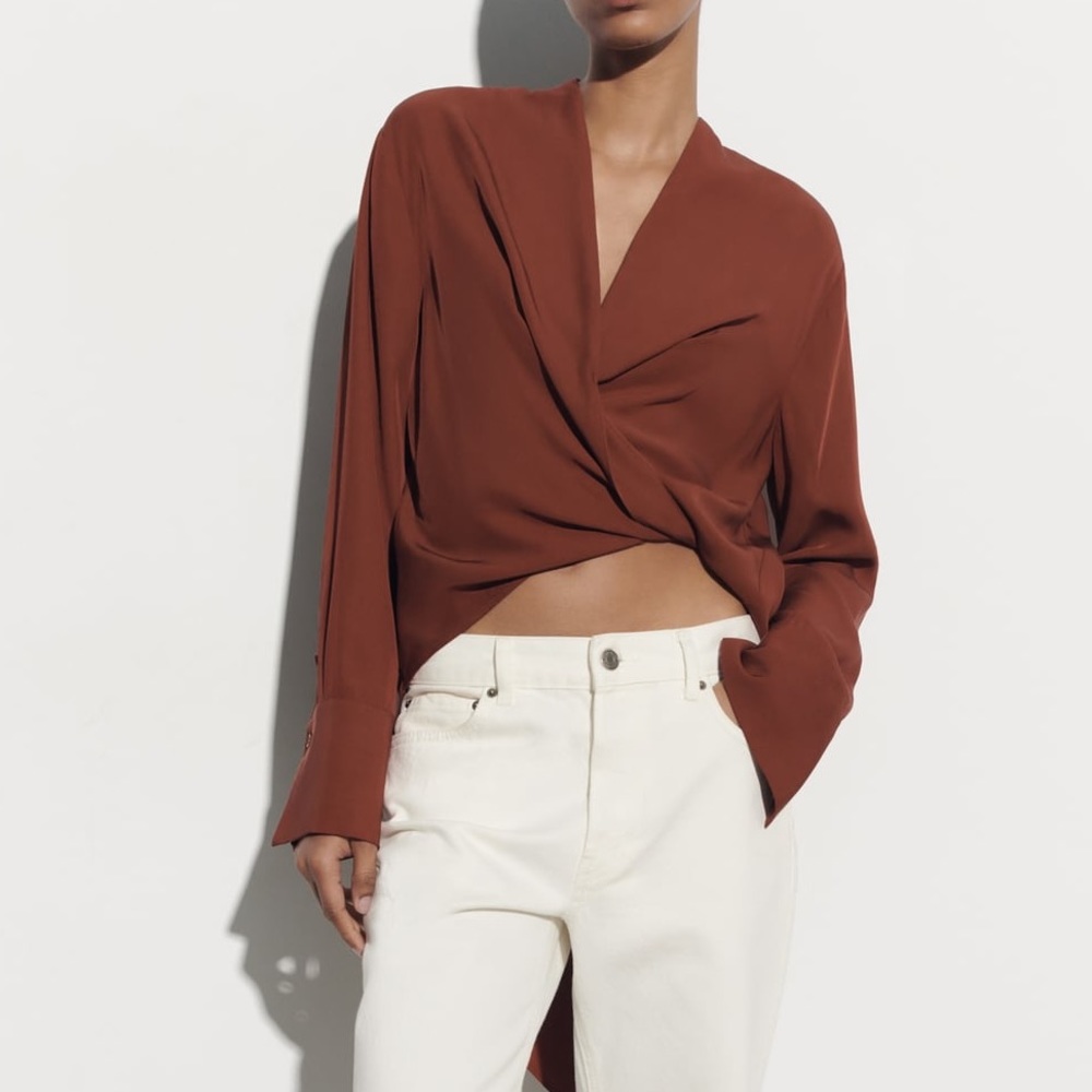Zara tie knot top
